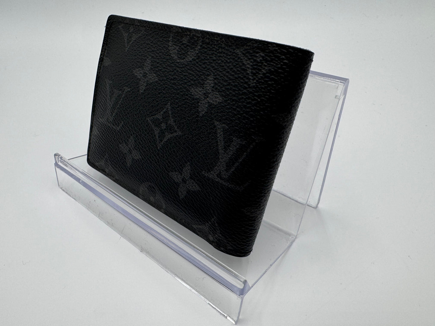 Louis Vuitton Monogram Eclipse Portefeuille Multiple Bi-fold Wallet Black PVC Men's