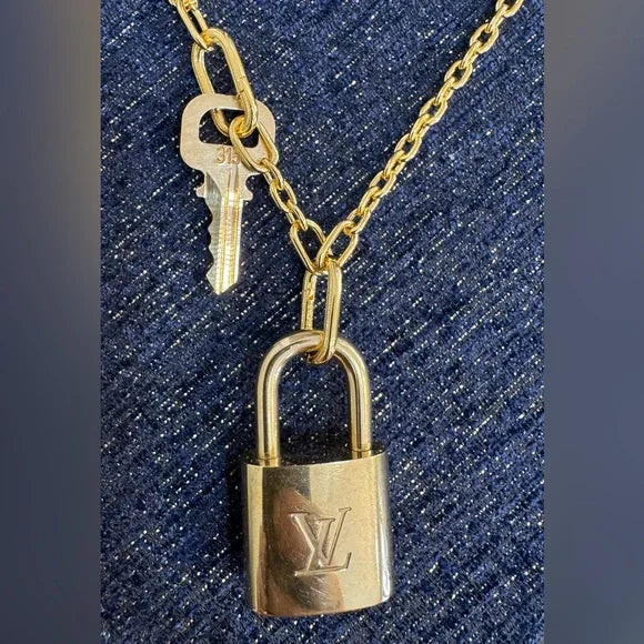 Pandora ME Double Link Chain Necklace & Louis Vuitton Lock/Key