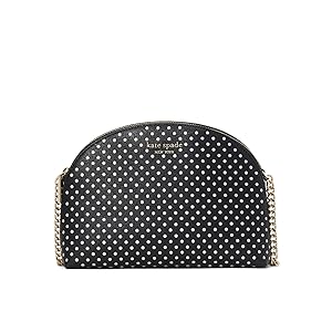 Kate Spade New York Spencer Metallic Dots Double Zip Crossbody Black - NEW
