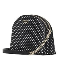 Kate Spade New York Spencer Metallic Dots Double Zip Crossbody Black - NEW