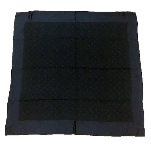LOUIS VUITTON Carré Monaco Scarf Muffler Monogram Navy 100% Silk  - Unisex