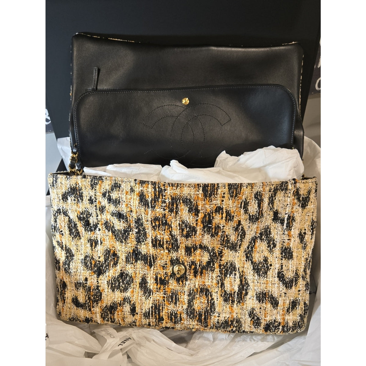 CHANEL Maxi Flap 38cm 2026 - Cheetah