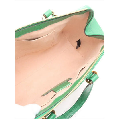 Gucci GG flora Ophidia PVC & leather 2 Way Handbag Beige x green 547551
