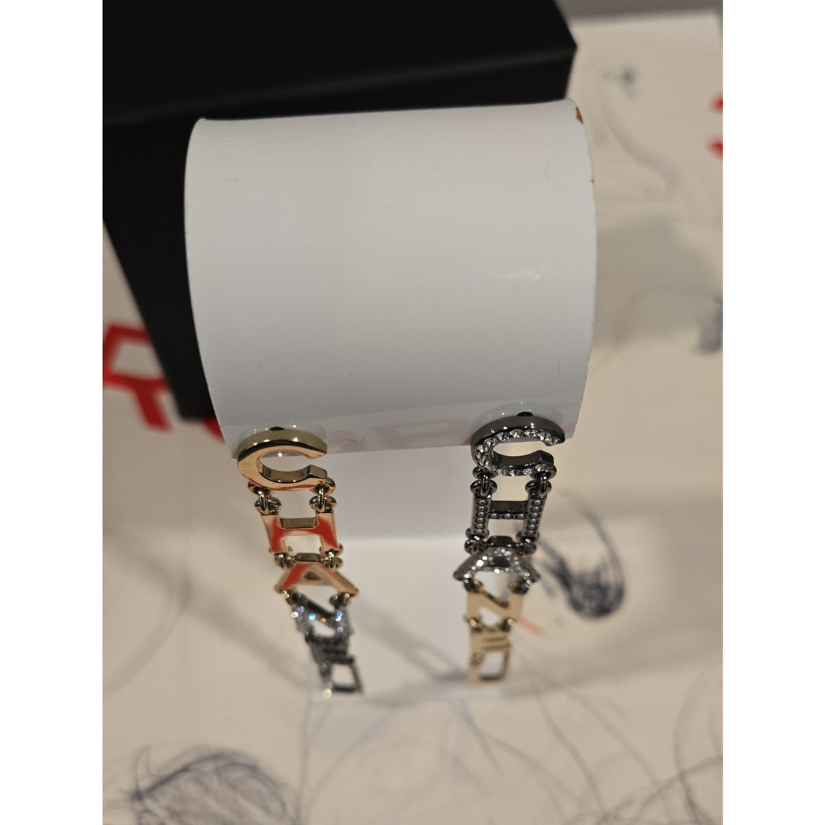 #202 - CHANEL B20 Pearl/Crystal Bright Young Things Earrings Gold Ruthenium