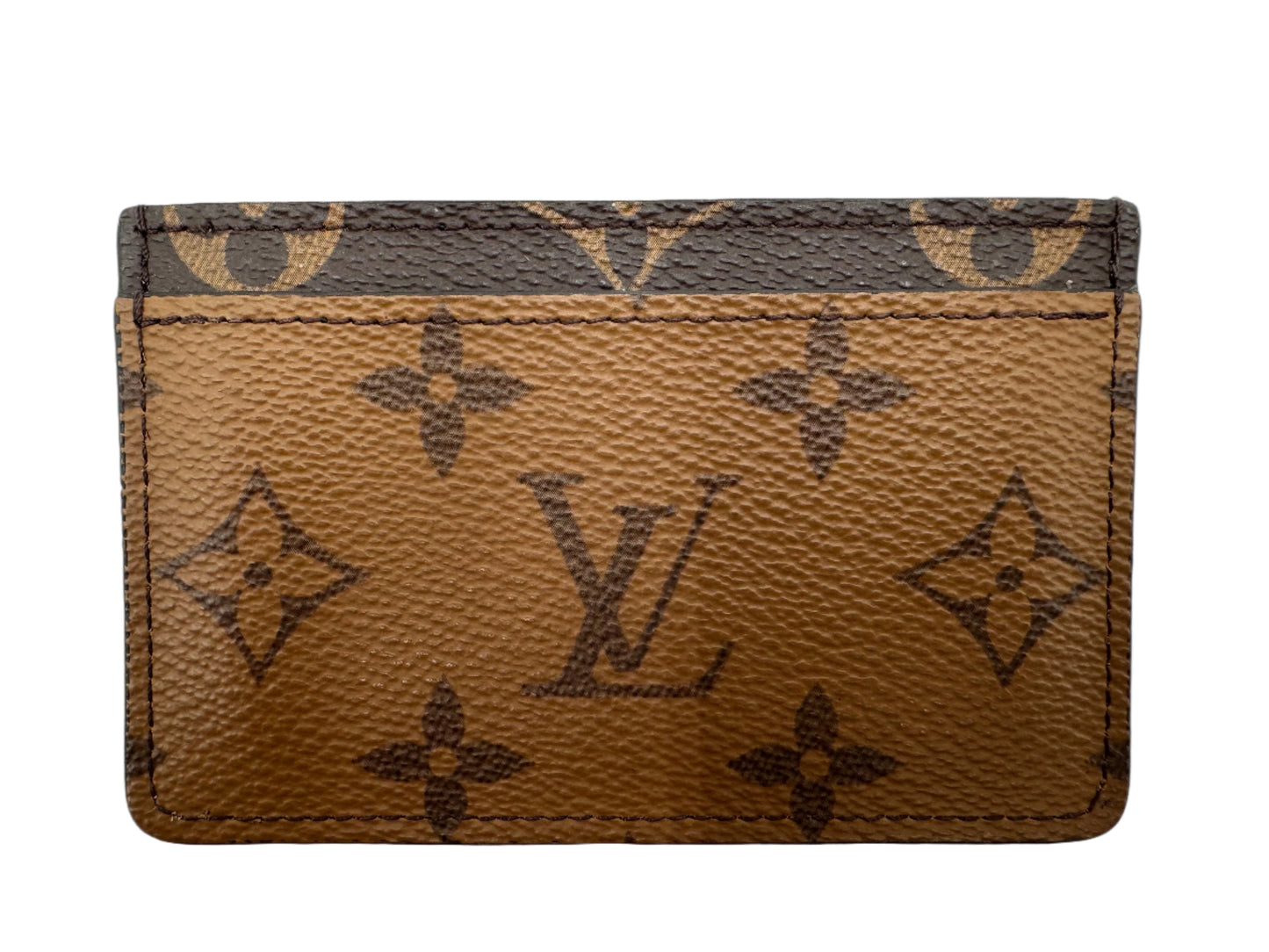 Louis Vuitton Porte Carte Monogram Reverse Business Card Holder - LIKE NEW