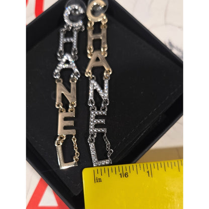 #202 - CHANEL B20 Pearl/Crystal Bright Young Things Earrings Gold Ruthenium