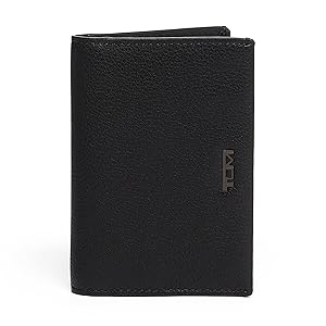 TUMI - Nassau Multi Window Card Case - Leather Travel Wallet for Men & Women - Card Case Holder - RFID Blocking Wallet - Black Texture-