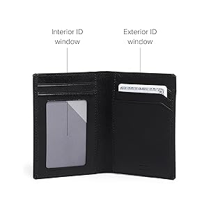 TUMI - Nassau Multi Window Card Case - Leather Travel Wallet for Men & Women - Card Case Holder - RFID Blocking Wallet - Black Texture-