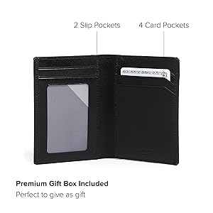 TUMI - Nassau Multi Window Card Case - Leather Travel Wallet for Men & Women - Card Case Holder - RFID Blocking Wallet - Black Texture-