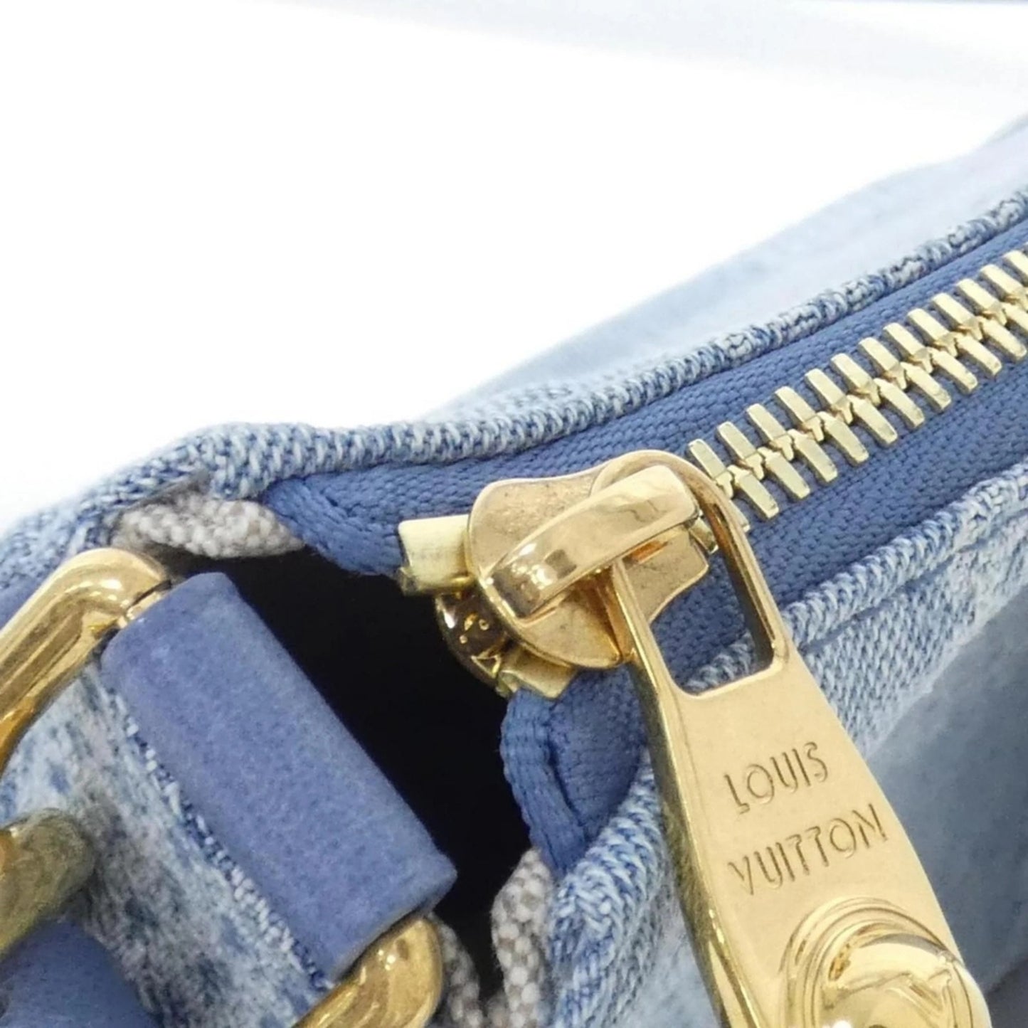 Loius Vuitton Denim Damier Limited Ed. Large Pouch - COA included