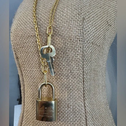 Pandora ME Double Link Chain Necklace & Louis Vuitton Lock/Key