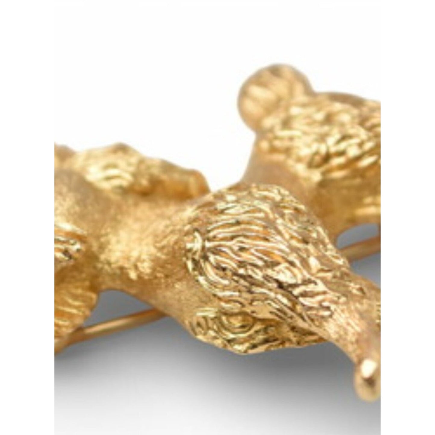 #137 - Christian Dior Pin Brooch Toy Poodle Dog Motif Rhinestone Gold