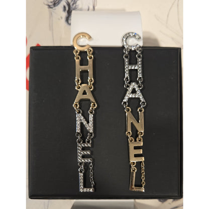 #202 - CHANEL B20 Pearl/Crystal Bright Young Things Earrings Gold Ruthenium