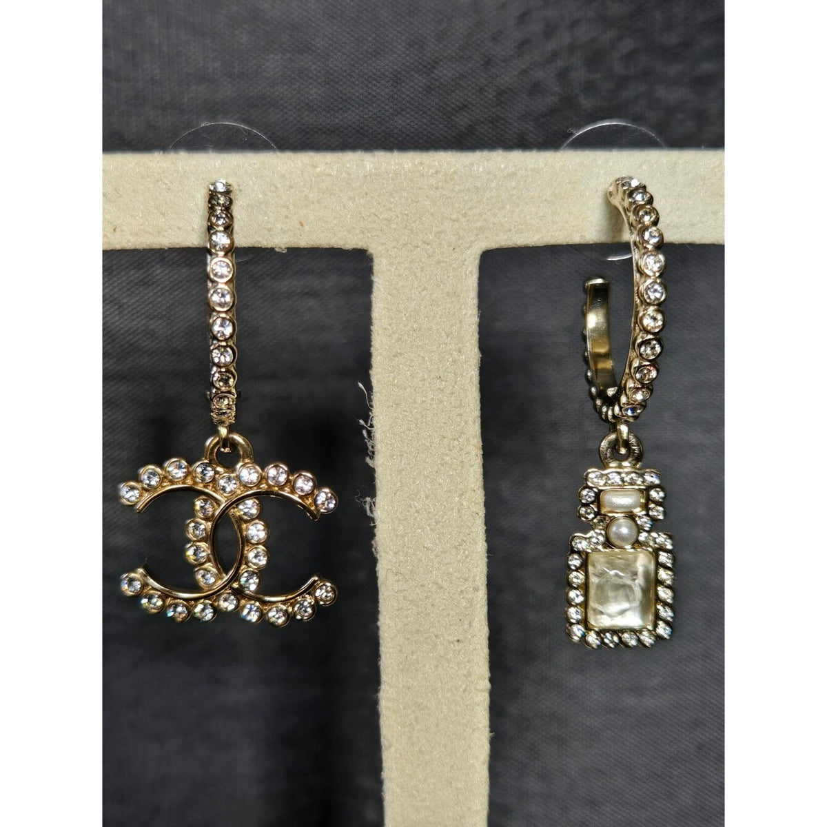 #192 - Chanel 2023 CC Logo & Perfume Bottle Drop Earrings