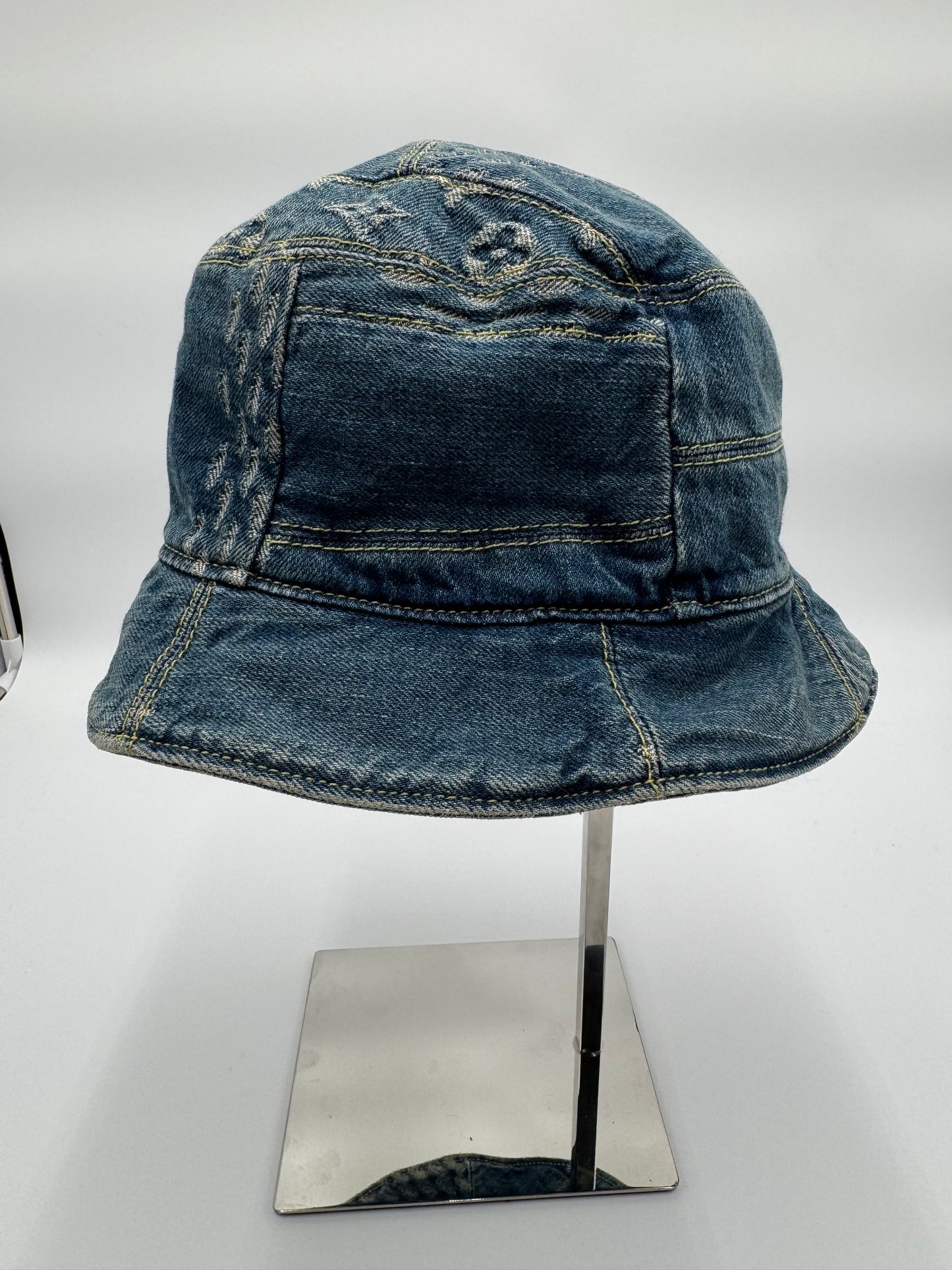 Louis Vuitton Bonnet Damier Giant Wave Monogram Cotton Reversible Bucket Hat - LIKE NEW