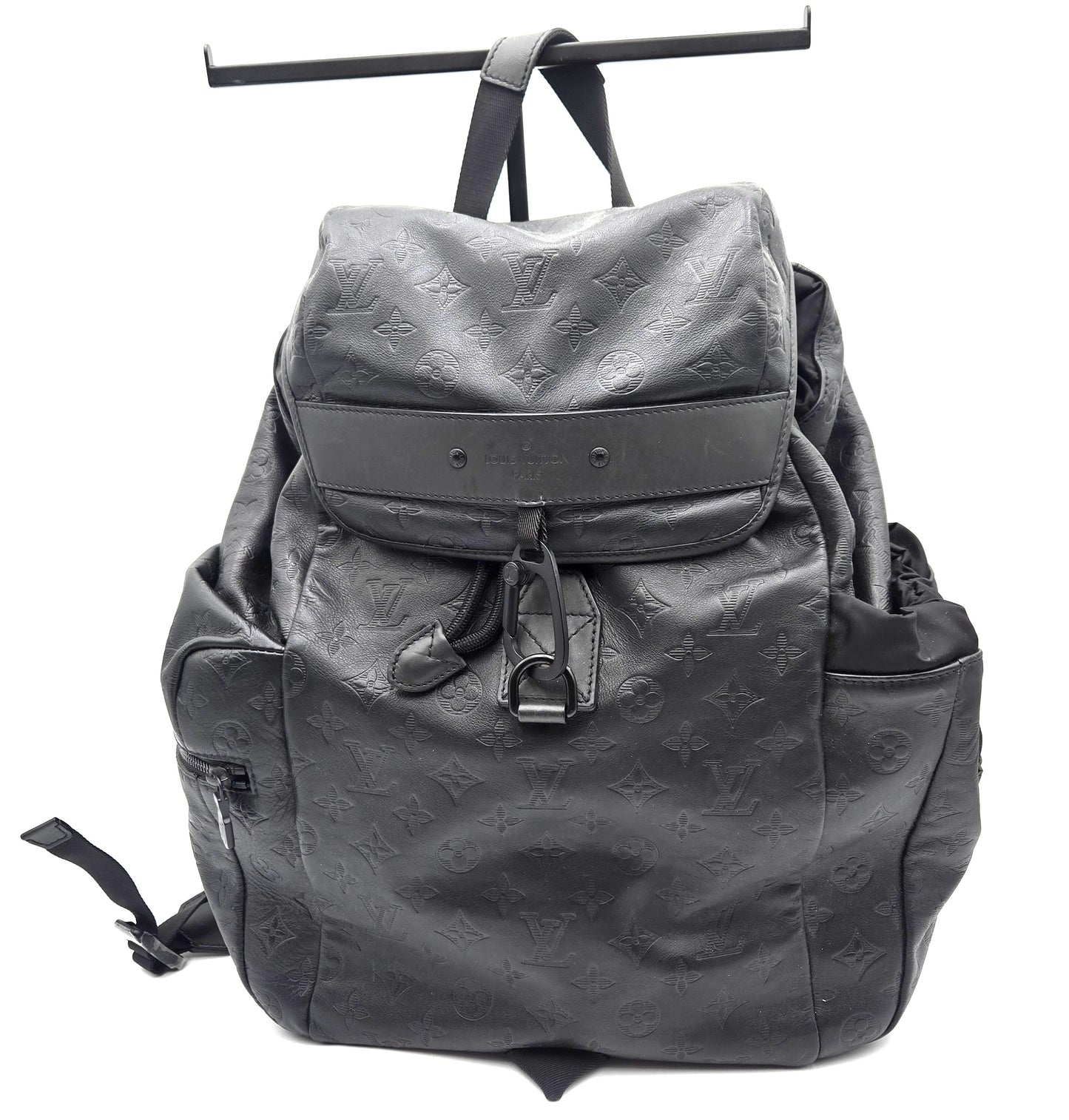 Louis Vuitton Black Embossed&nbsp;Monogram Leather Backpack