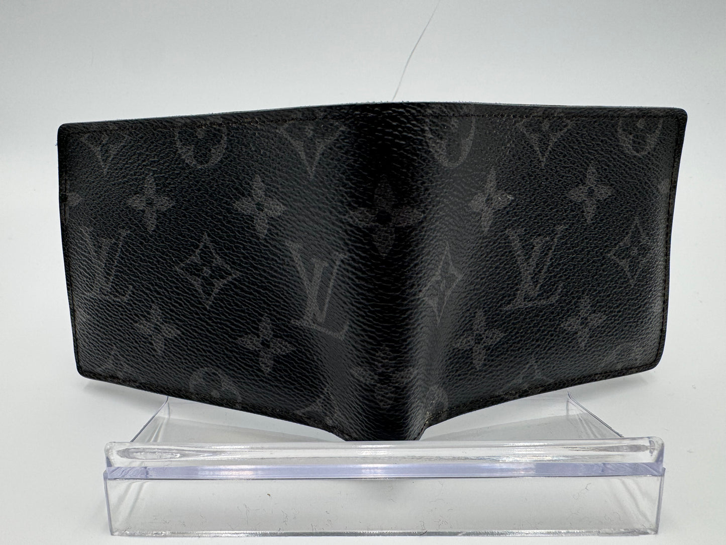 Louis Vuitton Monogram Eclipse Portefeuille Multiple Bi-fold Wallet Black PVC Men's