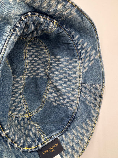 Louis Vuitton Bonnet Damier Giant Wave Monogram Cotton Reversible Bucket Hat - LIKE NEW