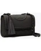 Tory Burch Fleming Matte Convertible Shoulder Bag Black