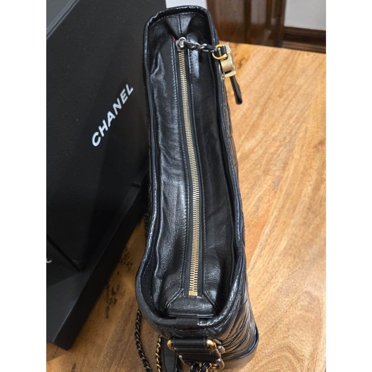 CHANEL Gabrielle Doo Large Vintage calf Chain Shoulder - Black (2017-2018)