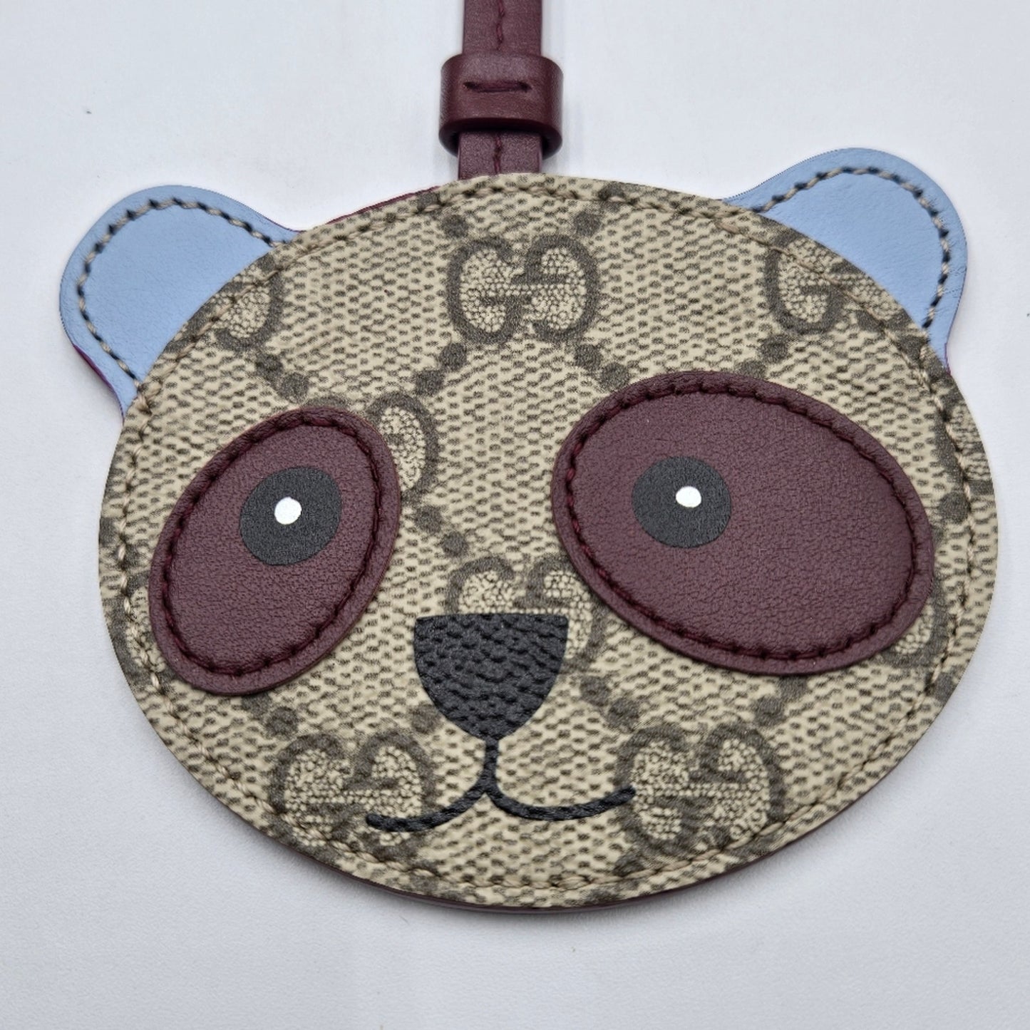 # 125 - Gucci Panda-Shaped Bag Charm for Women, 821811, GG Canvas,
