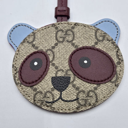 # 125 - Gucci Panda-Shaped Bag Charm for Women, 821811, GG Canvas,