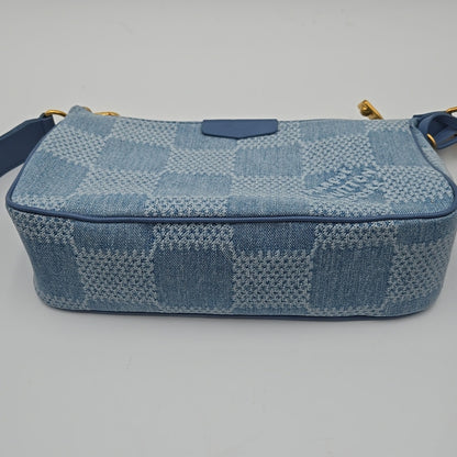 Loius Vuitton Denim Damier Limited Ed. Large Pouch - COA included