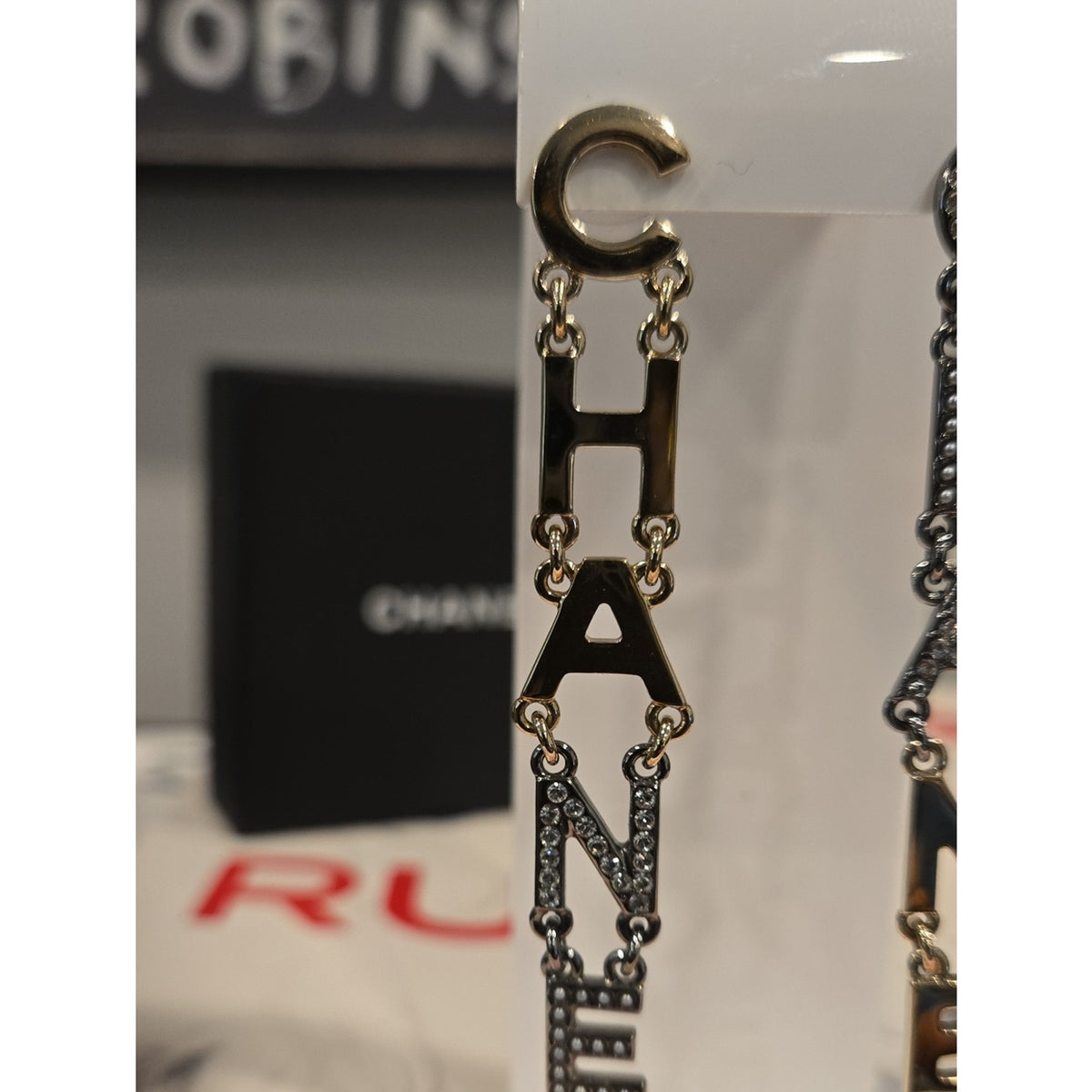 #202 - CHANEL B20 Pearl/Crystal Bright Young Things Earrings Gold Ruthenium