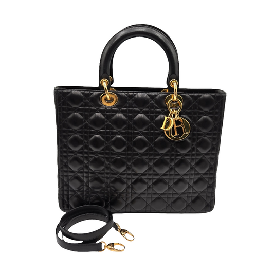 Christian Dior Lady Dior Bag Cannage Quilt Lambskin Medium