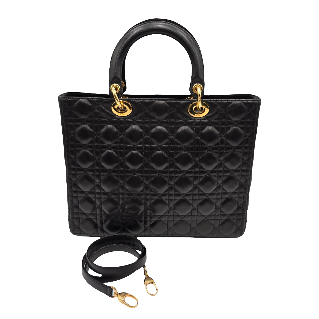 Christian Dior Lady Dior Bag Cannage Quilt Lambskin Medium