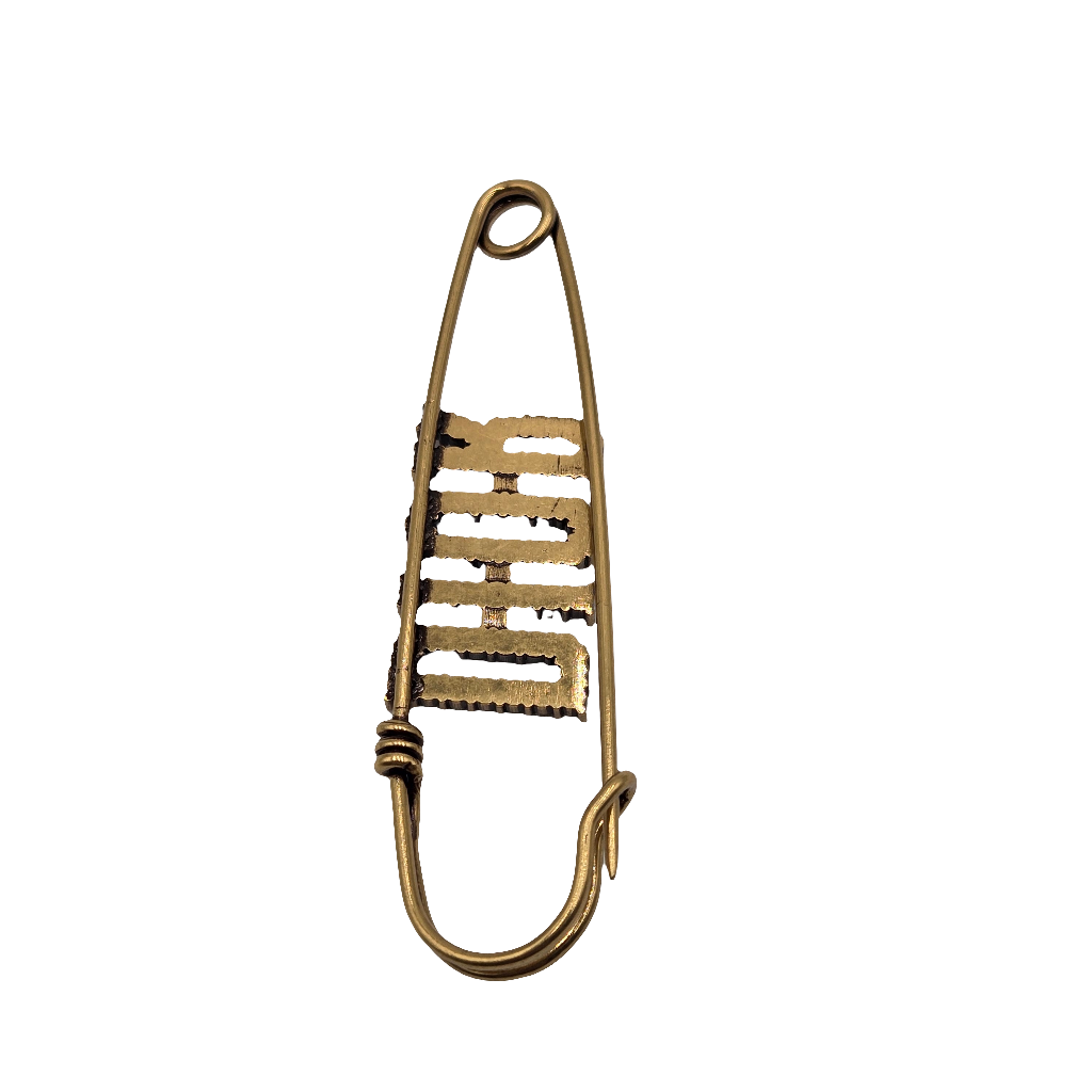Christian Dior Antique Gold Metal Brooch #3
