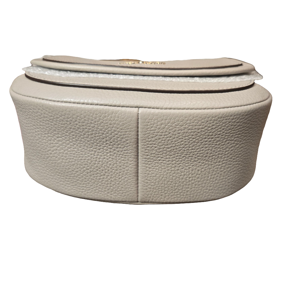Kate Spade Roulette Pebbled Leather Small Saddle Bag - Taupe / NEW WITH TAGS