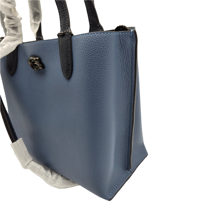 Coach Signature Willow Tote 24 Washed Chambray, Crossbody