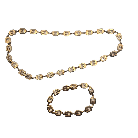 Givenchy
Vintage G Logo Collar Necklace and Bracelet - Vintage