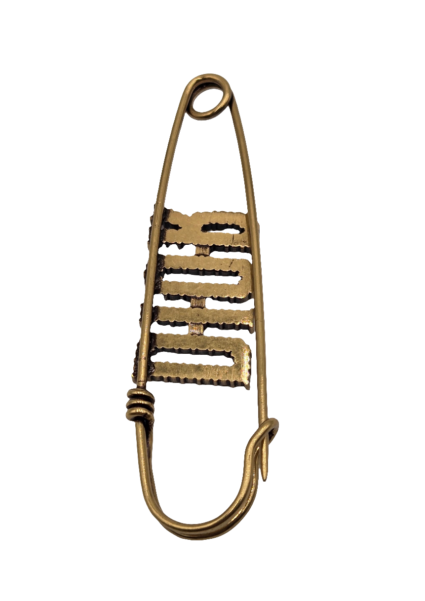 Christian Dior Antique Gold Metal Brooch #3