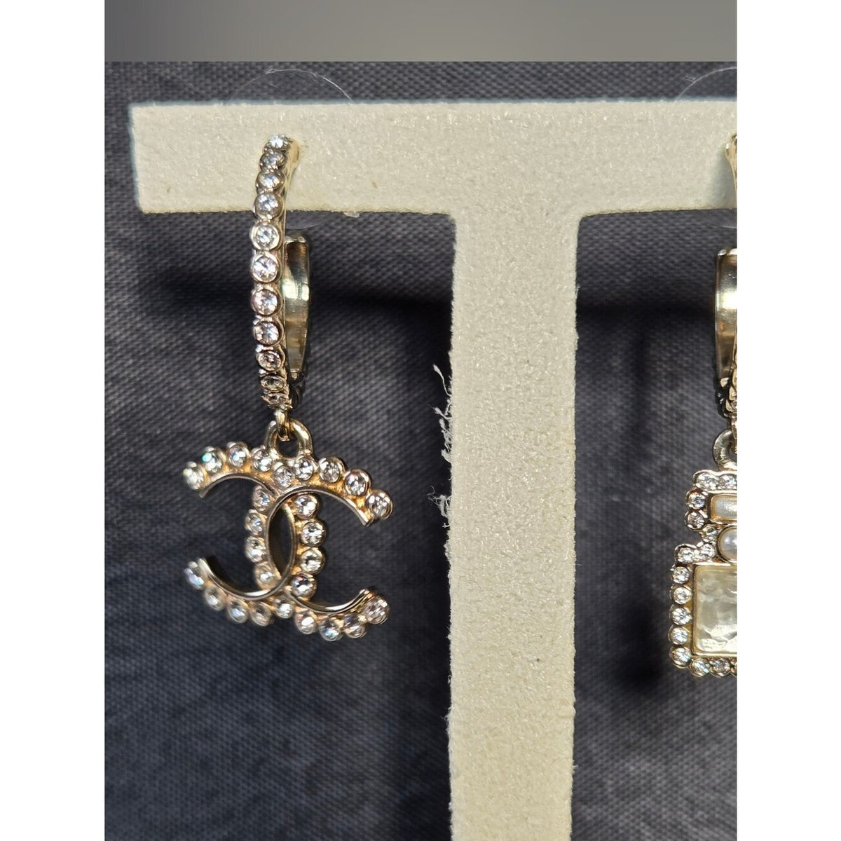 #192 - Chanel 2023 CC Logo & Perfume Bottle Drop Earrings