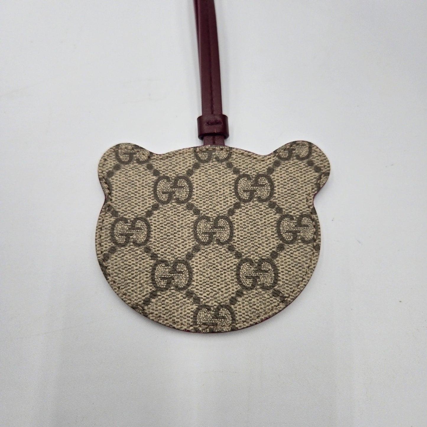 # 125 - Gucci Panda-Shaped Bag Charm for Women, 821811, GG Canvas,