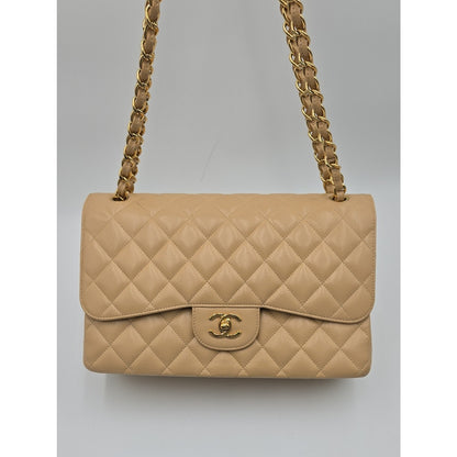 Chanel Jumbo Double Flap Caviar Beige SERIES