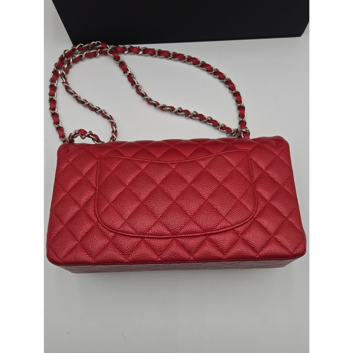 Chanel Double Flap Caviar Mefium Silver Hardware SERIES 20
