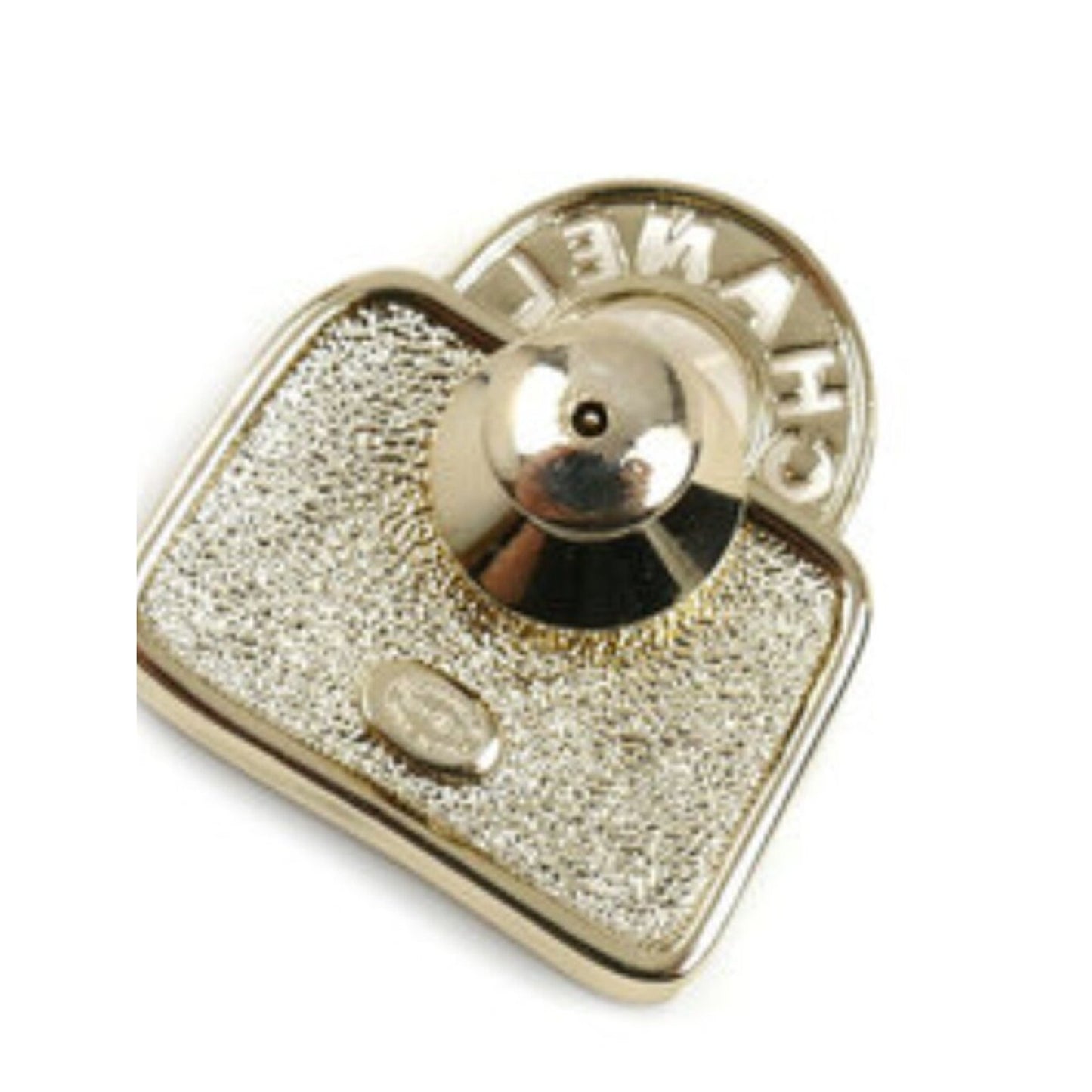 #134 - CHANEL Metal Strass Pin Brooch ABD441, pink bag with rhinestones