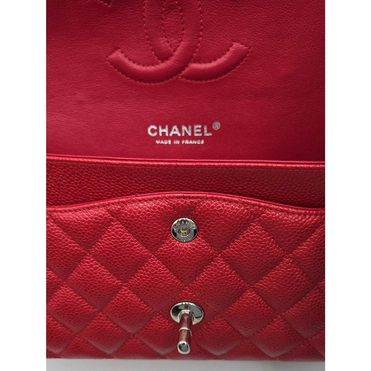Chanel Double Flap Caviar Mefium Silver Hardware SERIES 20