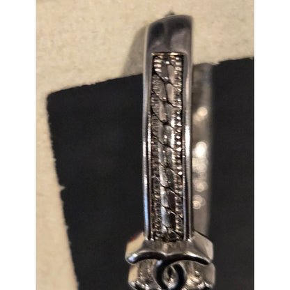 #196 - Chanel CC Silver Earrings A24