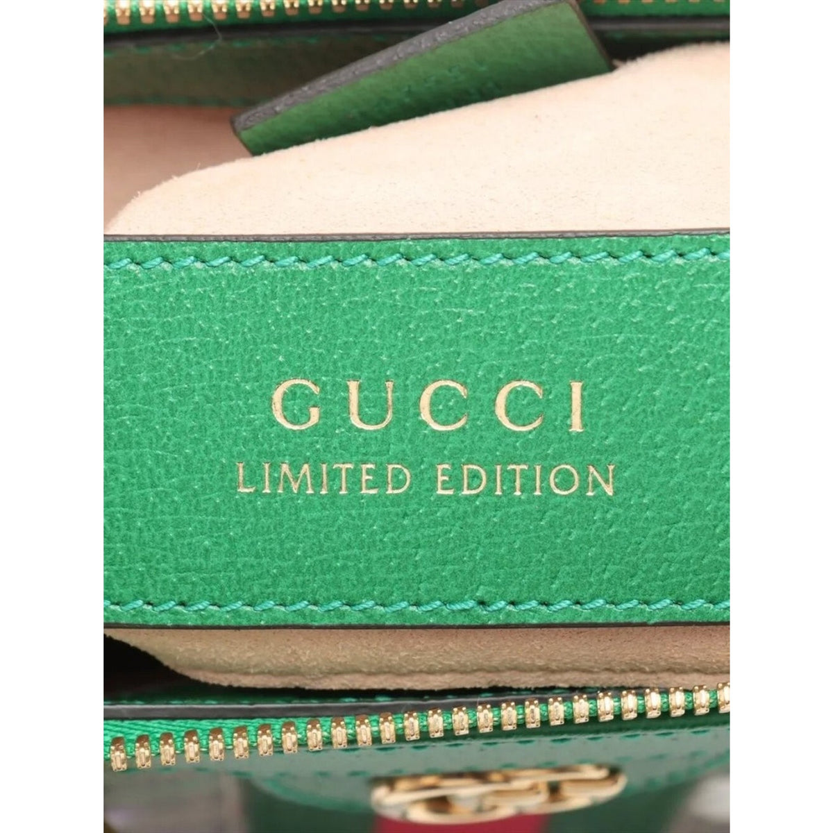 Gucci GG flora Ophidia PVC & leather 2 Way Handbag Beige x green 547551