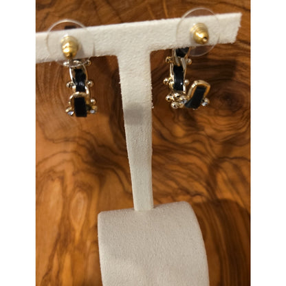 #197 - Chanel CC Hoop Earrings w/leather 2021