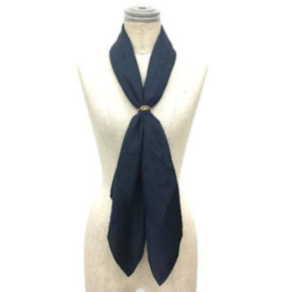 LOUIS VUITTON Carré Monaco Scarf Muffler Monogram Navy 100% Silk  - Unisex