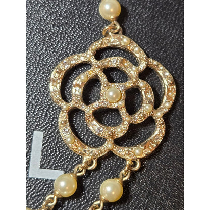 #184 - CHANEL Camellia Faux Pearl Necklace 2013