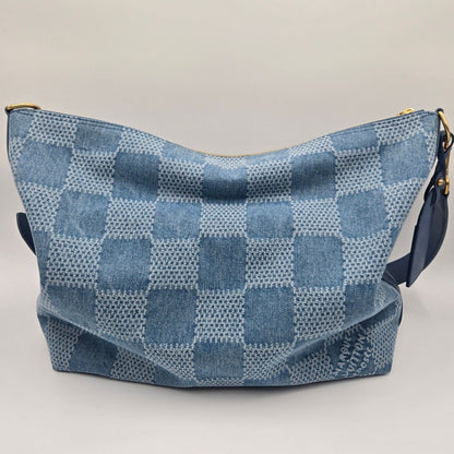 NWT - Louis Vuitton Damier Denim Vagabond Hobo Blue, COA included