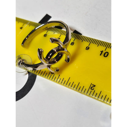 #185 Chanel CC Hoop Earrings Gold 2017 Sprin/Summer