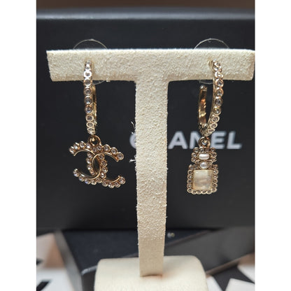 #192 - Chanel 2023 CC Logo & Perfume Bottle Drop Earrings