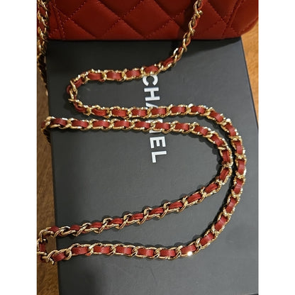 CHANEL Vanity With Chain / Crossbody, Burgundy